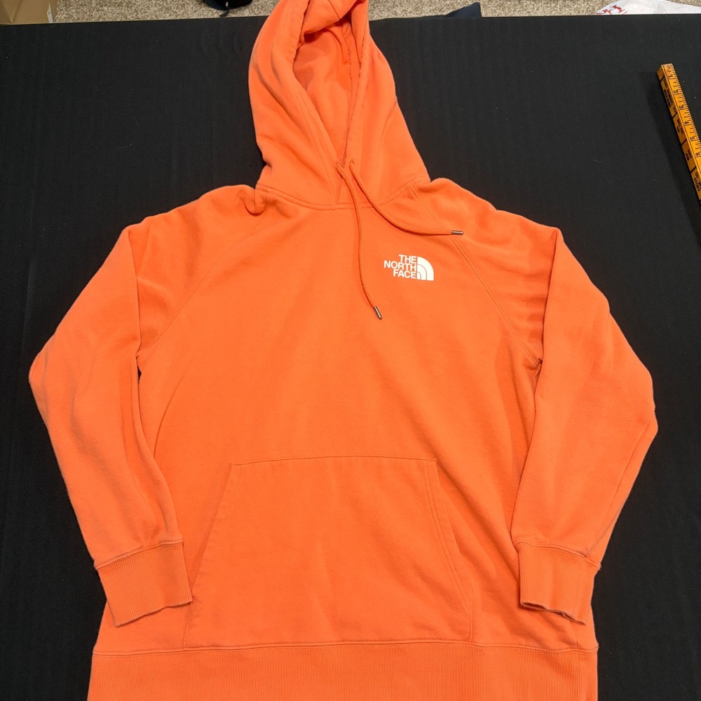 The North Face Womens XL Orange Never Stop Exploring Pullover Hoodie Logo Fleece